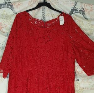 Stunning Red Lace Dress 👗